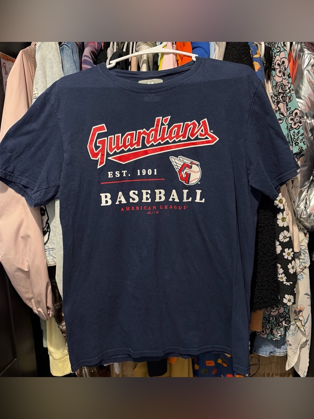 Guardians Baseball Navy T-Shirt - Official Team Design